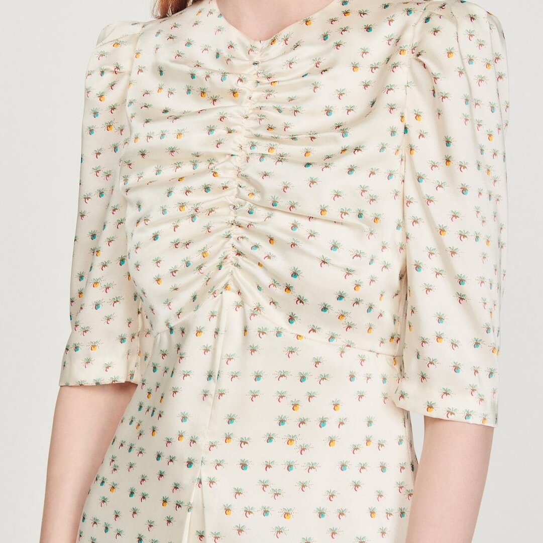 Short dress with Summer Flowers print Sandro second-hand photo 4