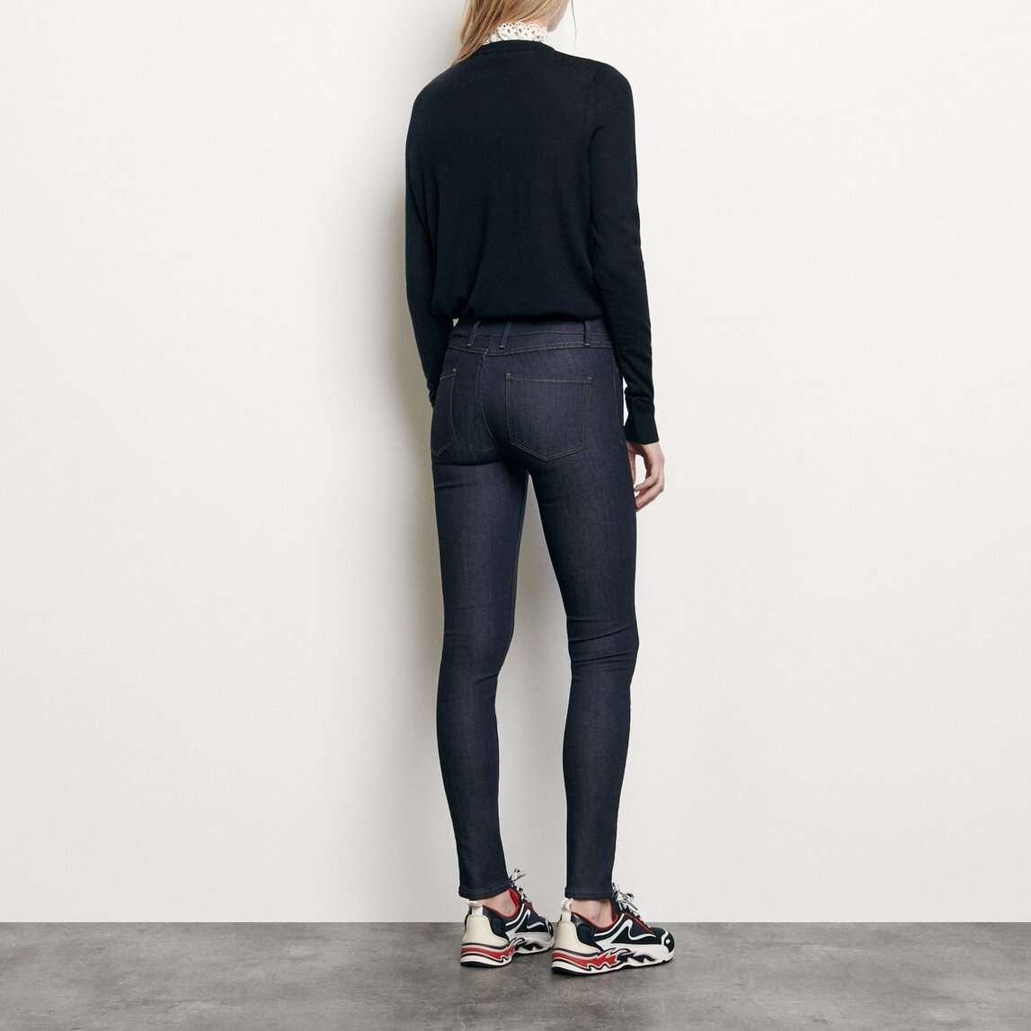 Raw denim skinny jeans Sandro second-hand photo 1
