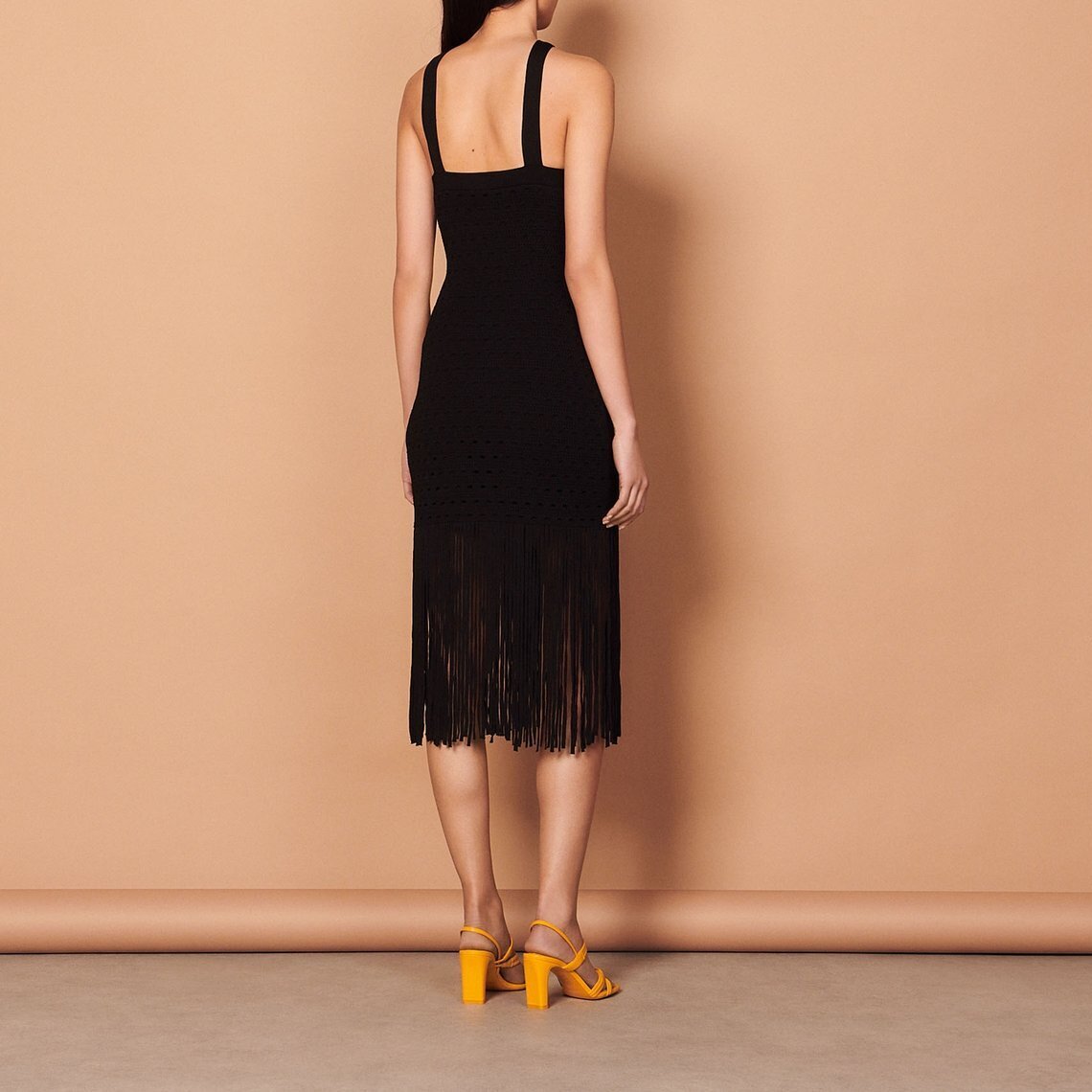 Fringe knit midi dress Sandro second-hand photo 3