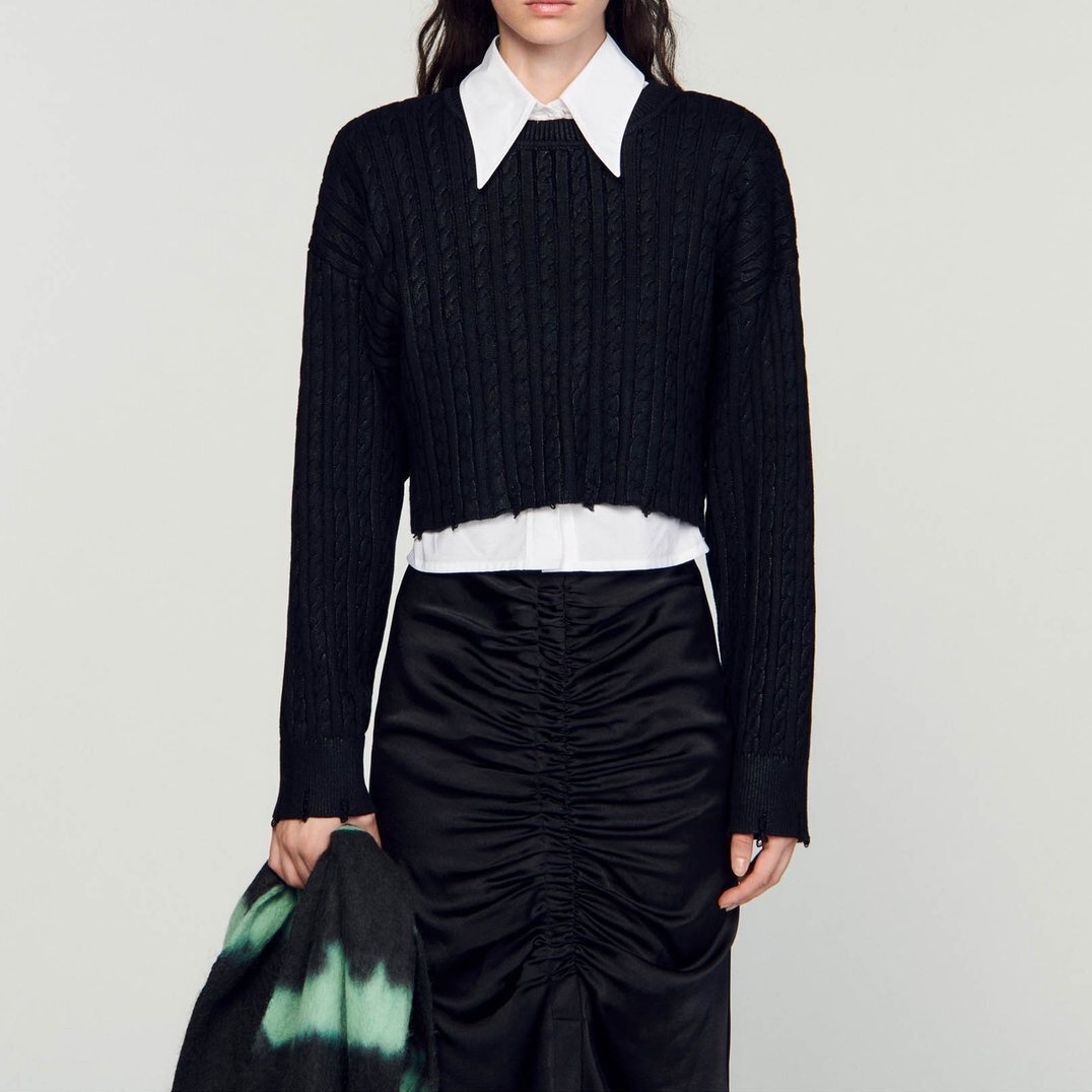 Cropped knit jumper Sandro second-hand photo 5