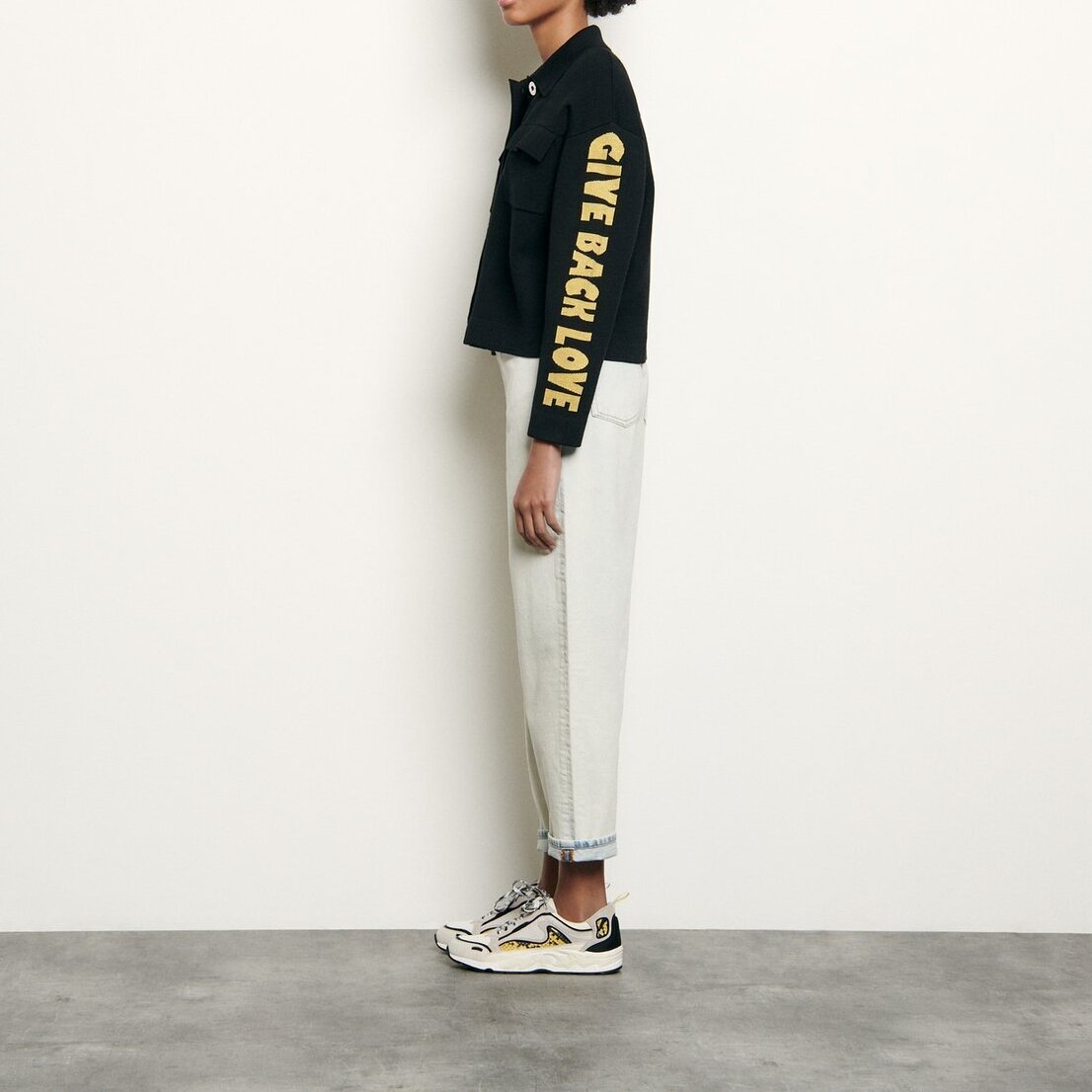 Shirt-style cardigan with smiley Sandro second-hand photo 1