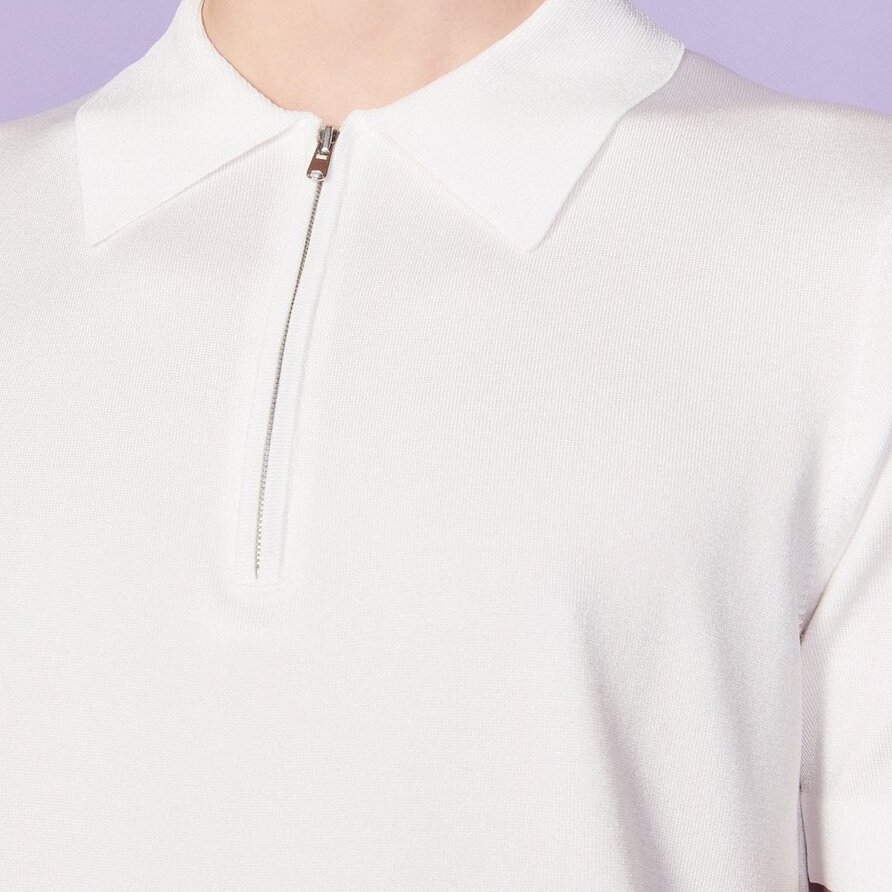 Knitted polo shirt with zip collar Sandro second-hand photo 5