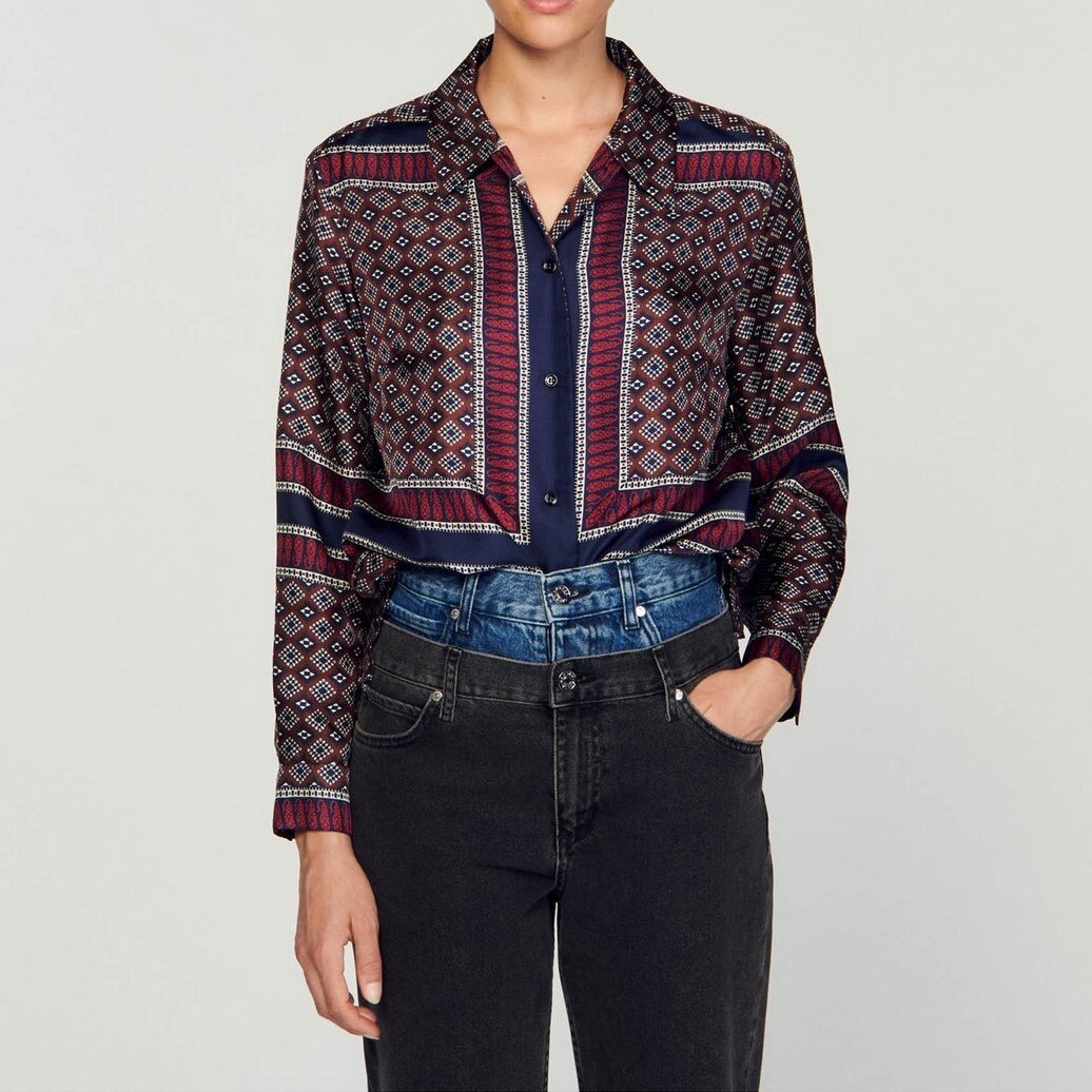 Patterned silk shirt Sandro second-hand photo 4