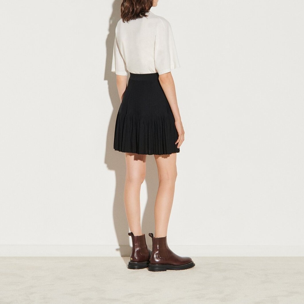 Skater skirt in compact knit Sandro second-hand photo 3