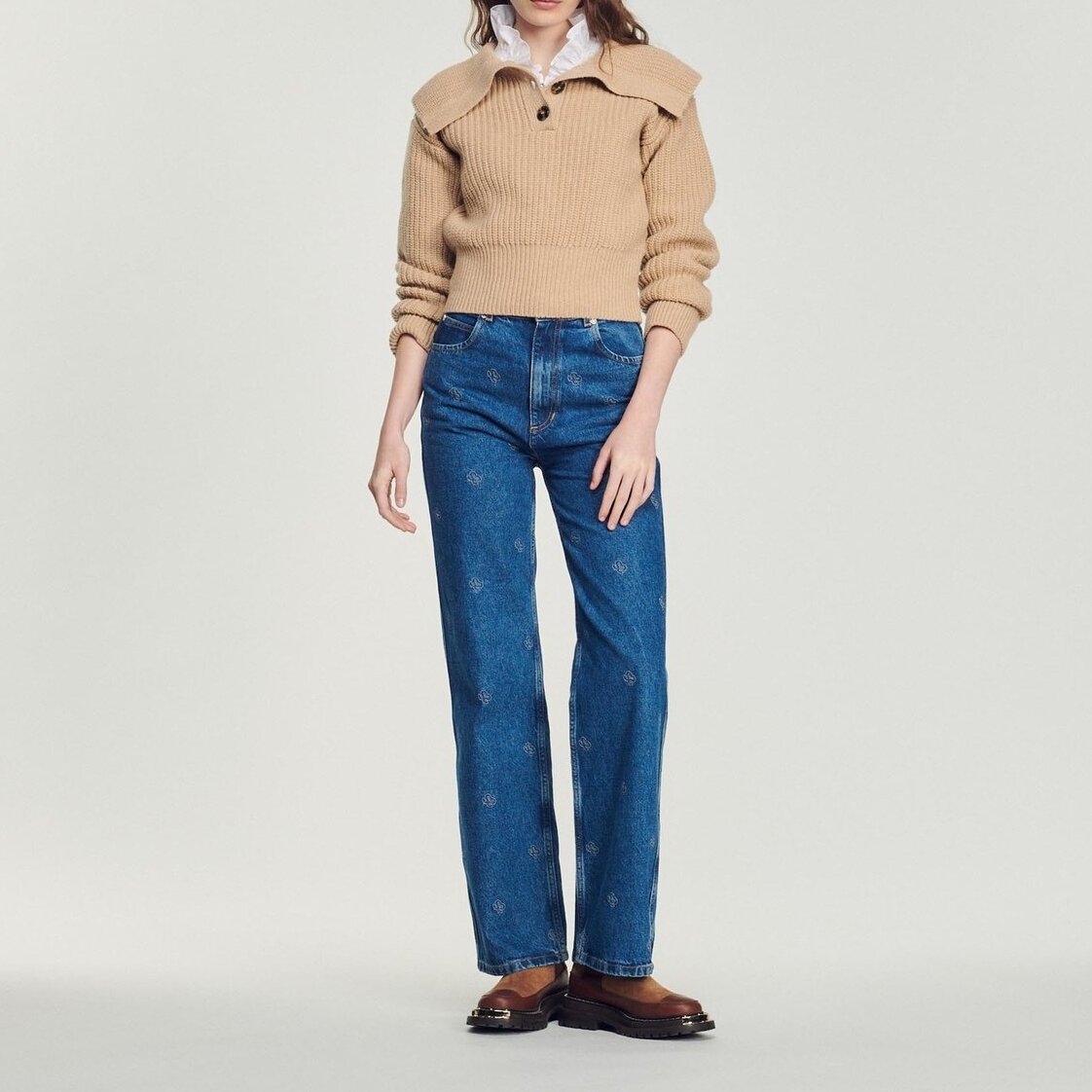 Cropped knit Sweater Sandro second-hand photo 5