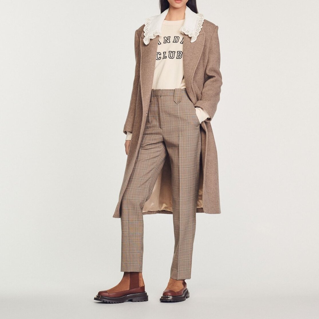 Straight-leg checked Trousers Sandro second-hand photo 3