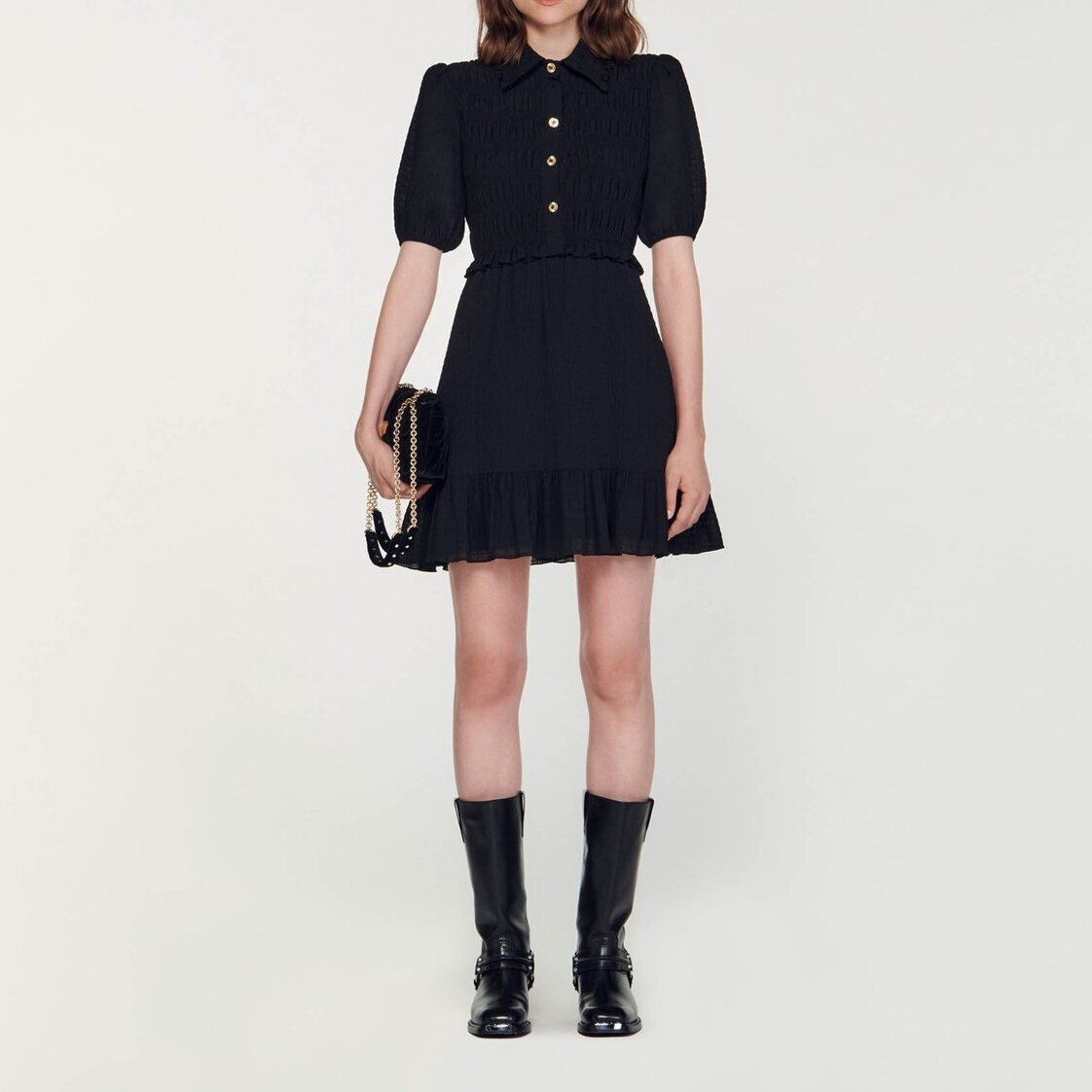 Short smocked dress Sandro second-hand photo 2