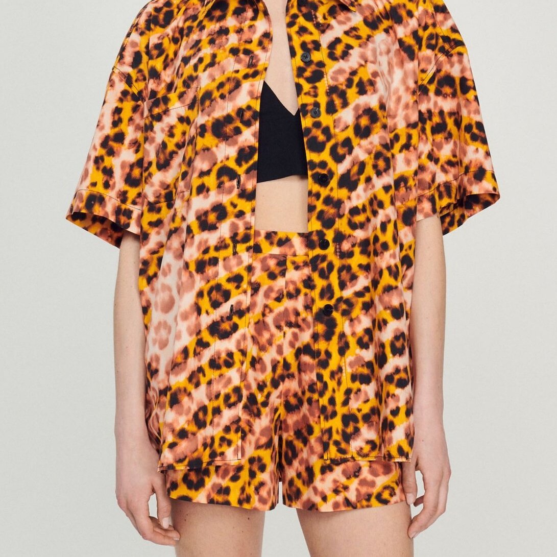 Chemise oversize léopard Sandro seconde main photo 4