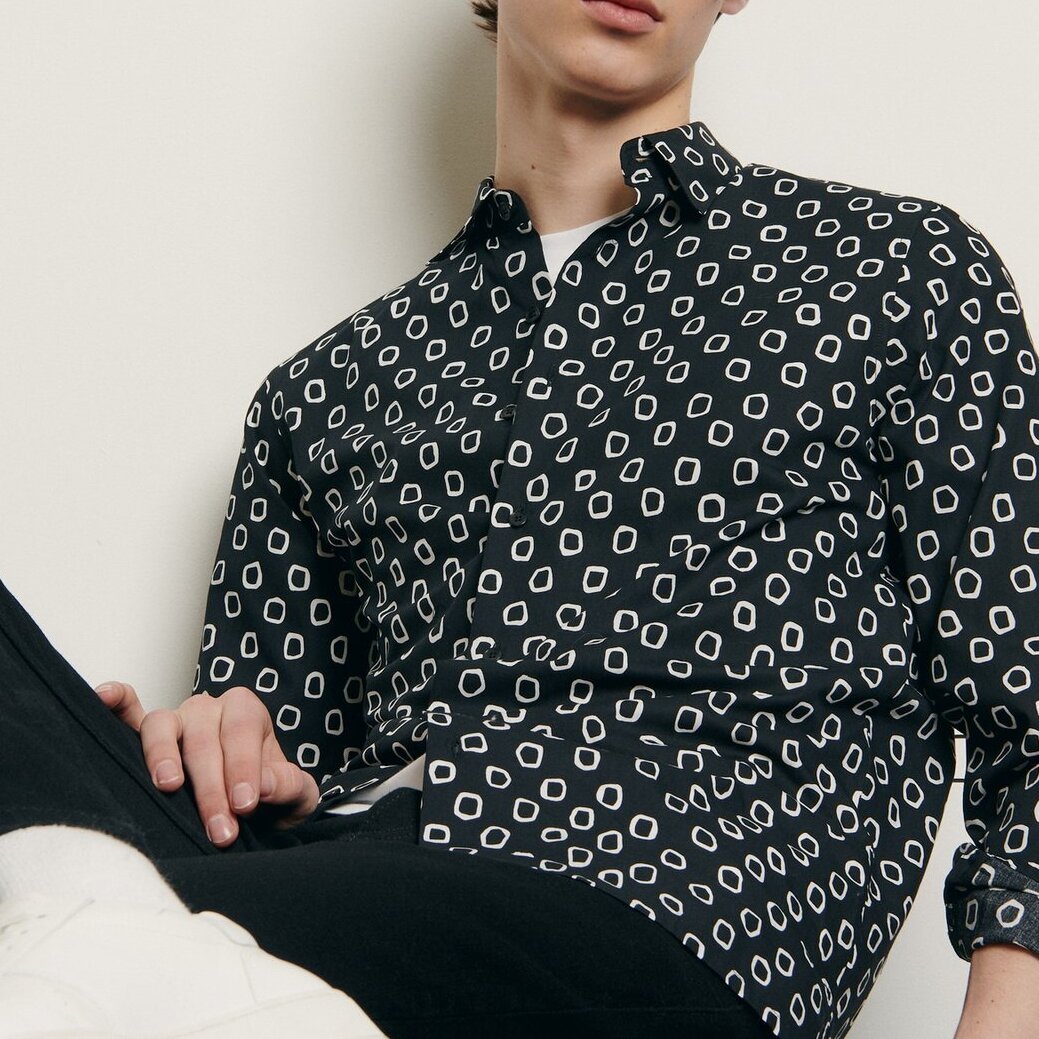 Print cotton shirt Sandro second-hand photo 1