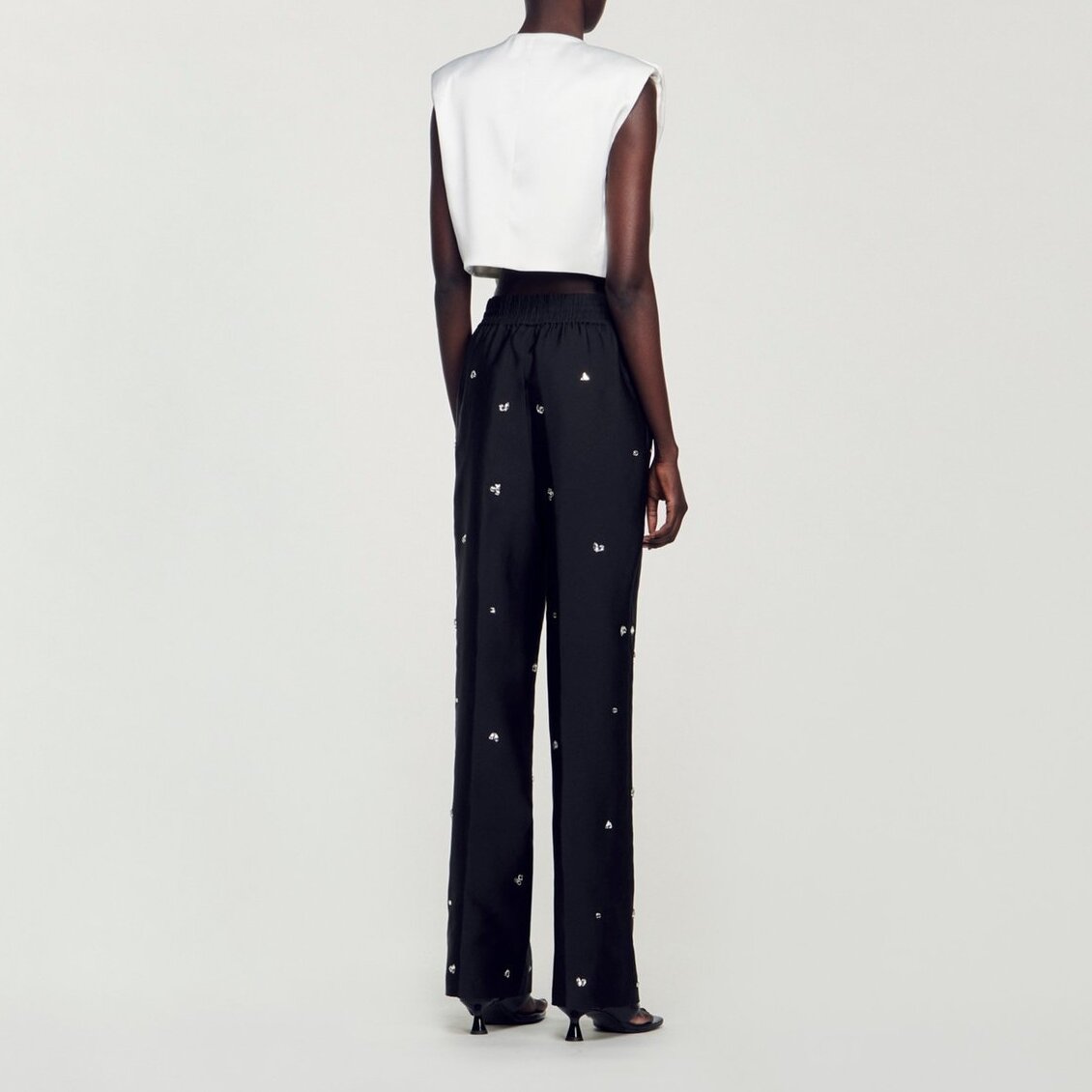 Rhinestone Trousers Sandro second-hand photo 4