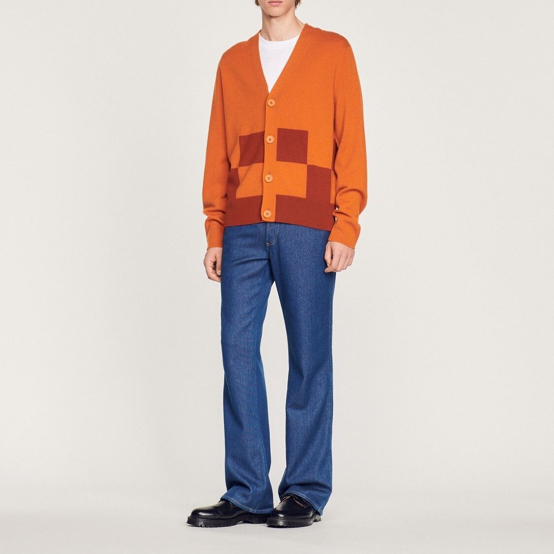 Wool and cashmere cardigan Sandro second-hand photo 3
