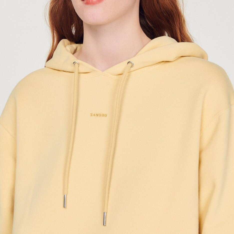 Men’s organic cotton embroidered hoodie Sandro second-hand photo 4