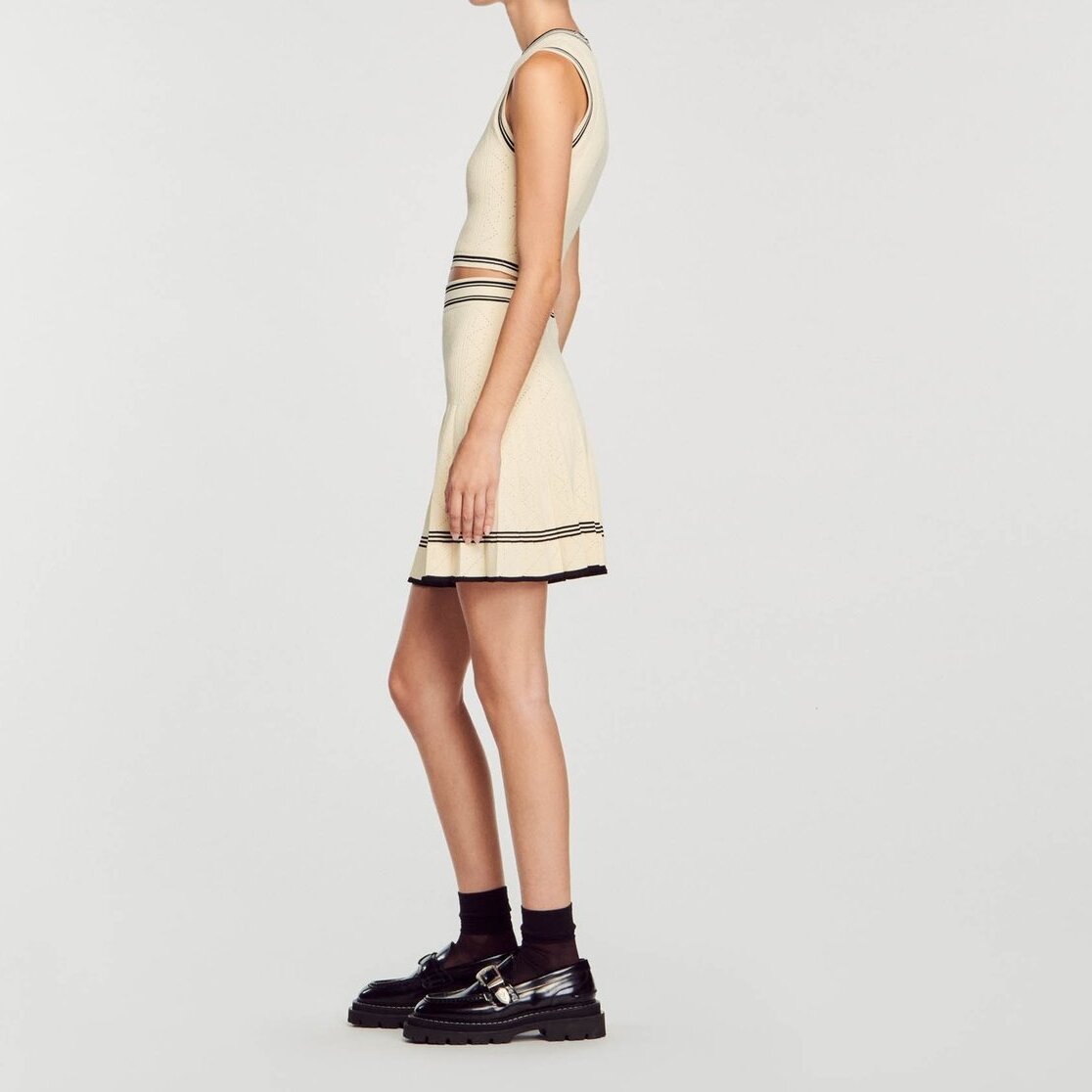 Short pleated knit skirt Sandro second-hand photo 4