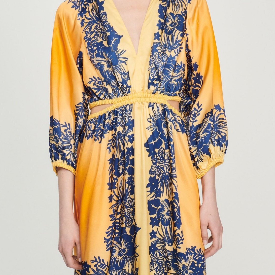 Robe longue imprimée Hawaï Sandro seconde main photo 5