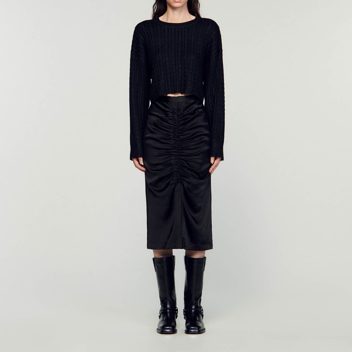 Cropped knit jumper Sandro second-hand photo 3