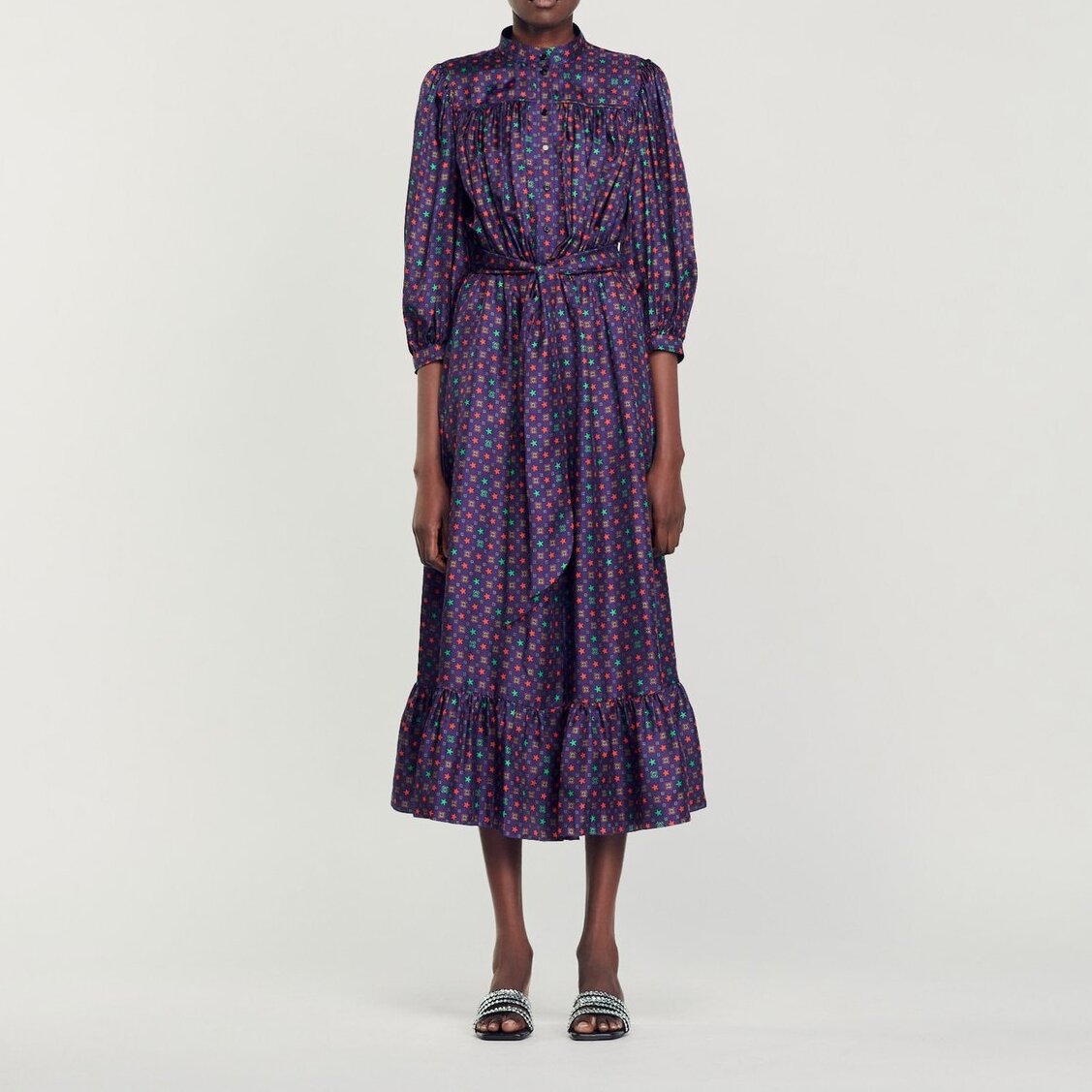 Printed midi dress Sandro second-hand photo 3