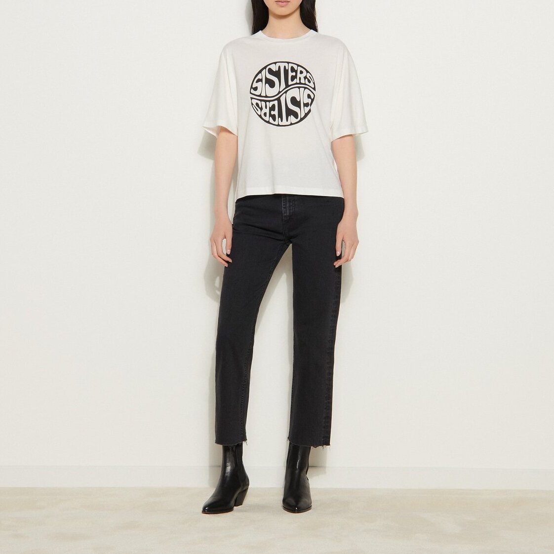 T-Shirt mit kontrastierendem Schriftzug Sandro Second-Hand photo 4