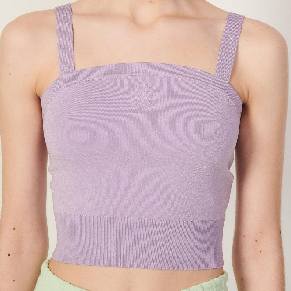 Embroidered knit bra top Sandro second-hand photo 2
