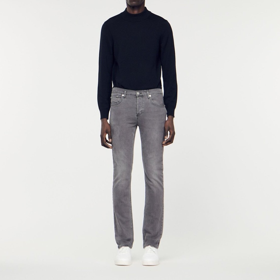 Washed grey jeans Sandro second-hand photo 3