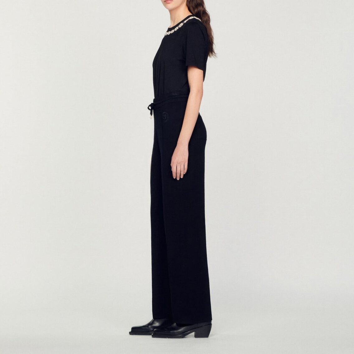 Pantalon oversize en Maille Sandro seconde main photo 7