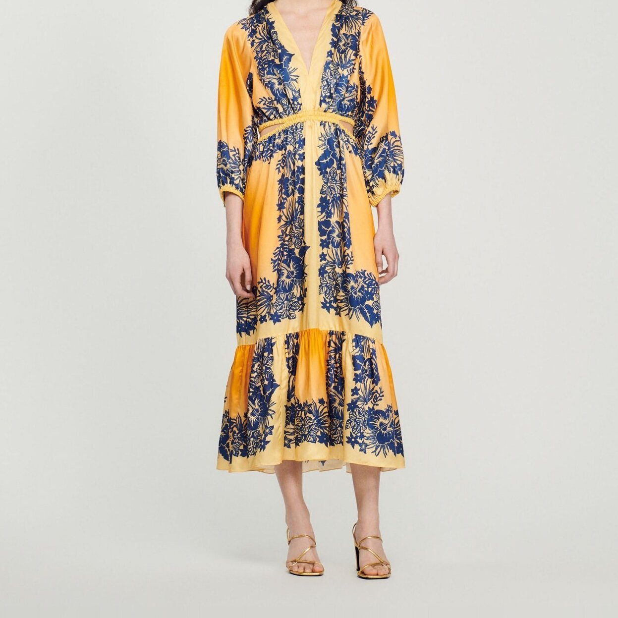 Robe longue imprimée Hawaï Sandro seconde main photo 2
