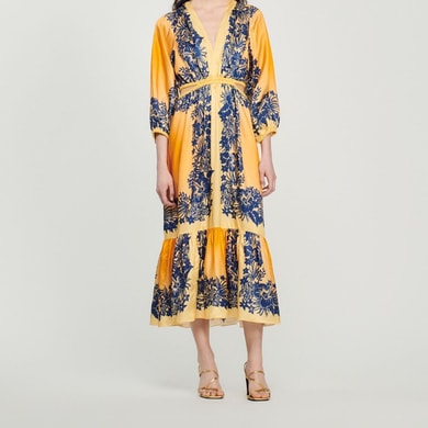 Robe longue imprimée Hawaï Sandro seconde main photo 2