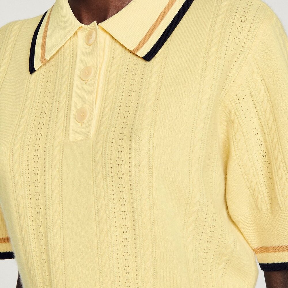 Pull polo en Maille Sandro seconde main photo 4