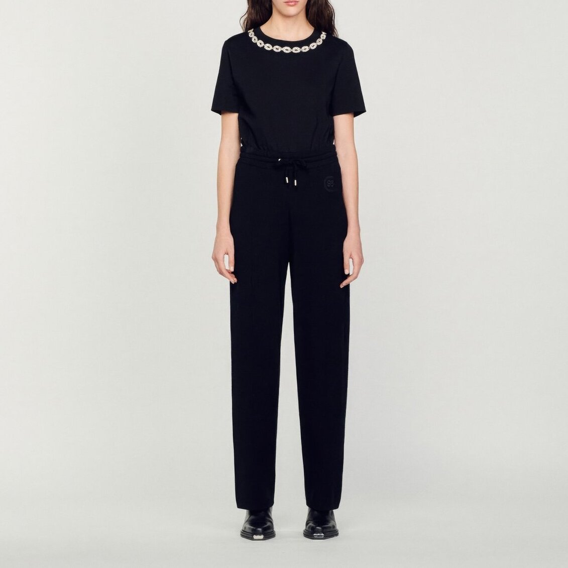 Knitted straight-leg Trousers Sandro second-hand photo 2