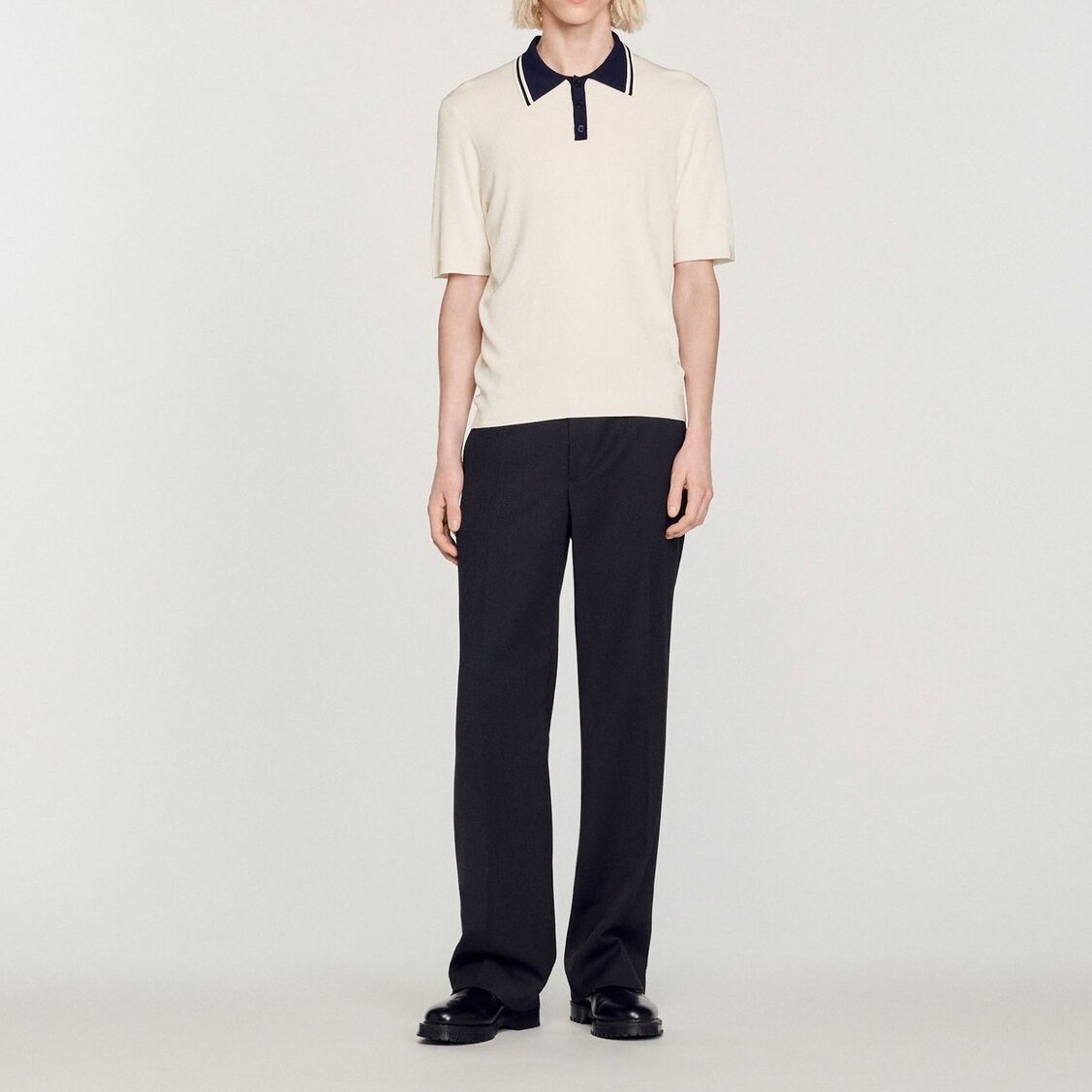 Poloshirt mit kontrastierendem Kragen Sandro Second-Hand photo 2