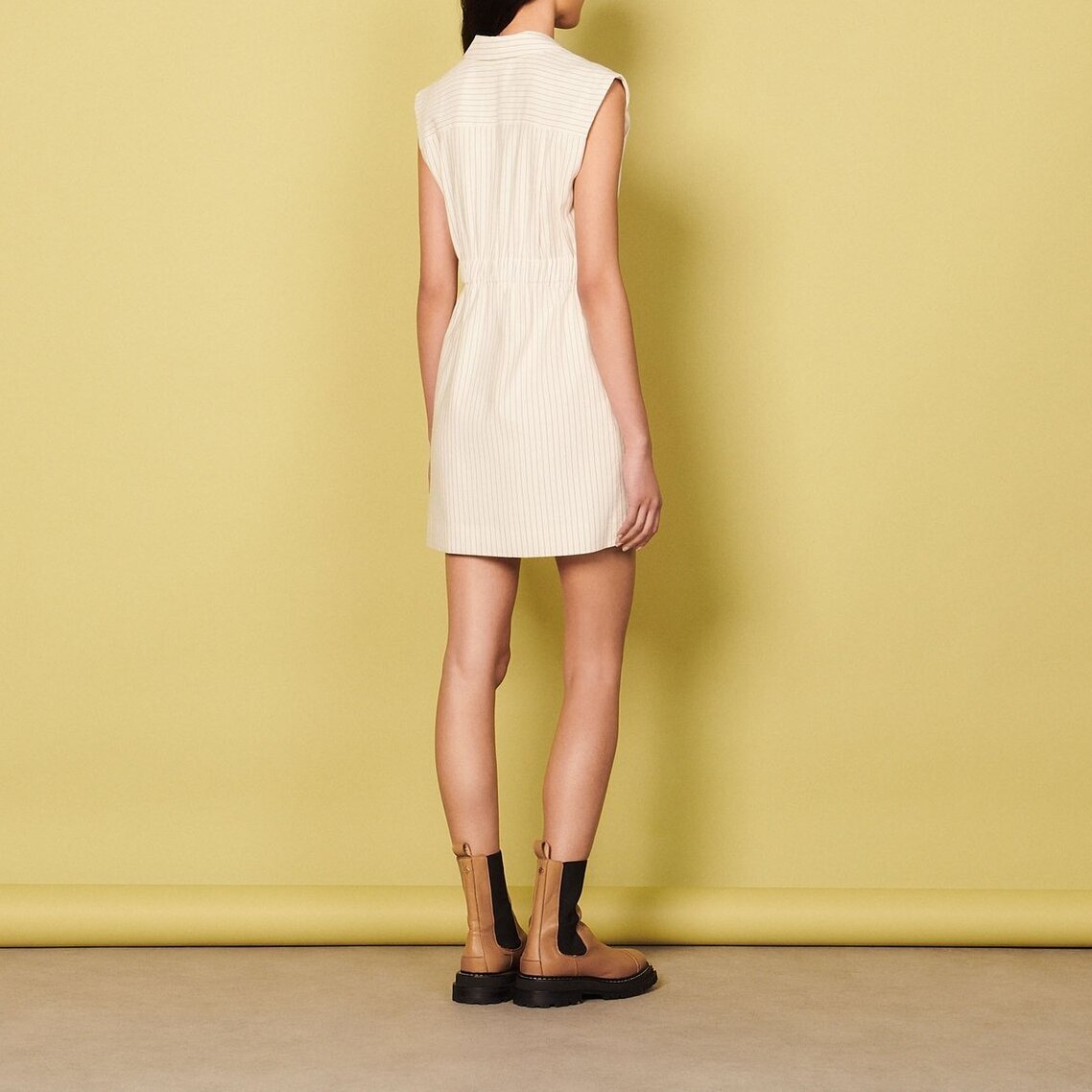 Robe tailleur rayée Sandro seconde main photo 3