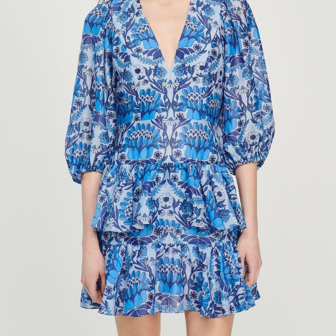 Short scarf print dress Sandro second-hand photo 5