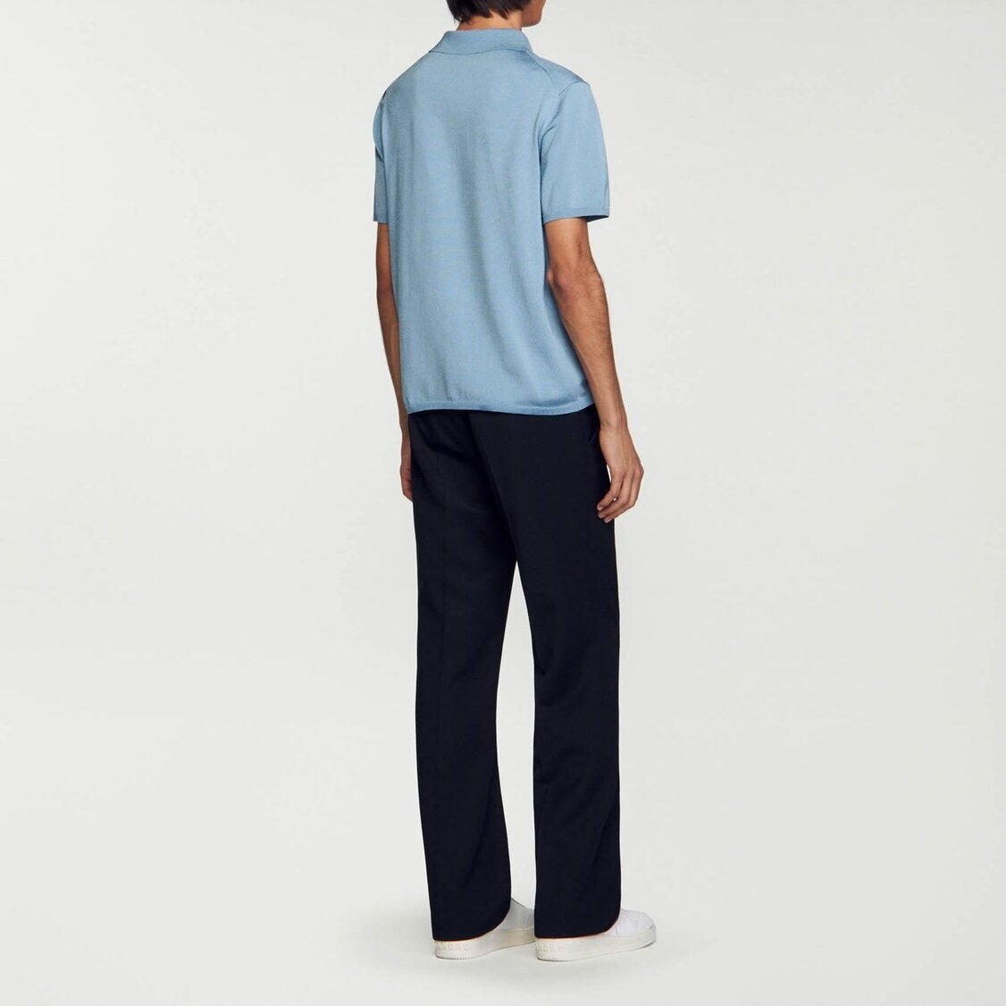 Short-sleeve knitted polo shirt Sandro second-hand photo 6