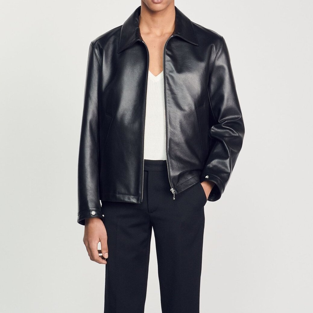 Blouson aus Glattleder Sandro Second-Hand photo 4