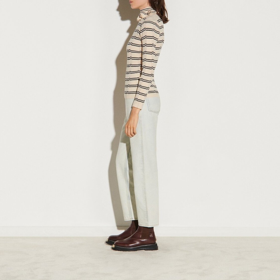 Roll neck Sweater with stripes Sandro second-hand photo 1