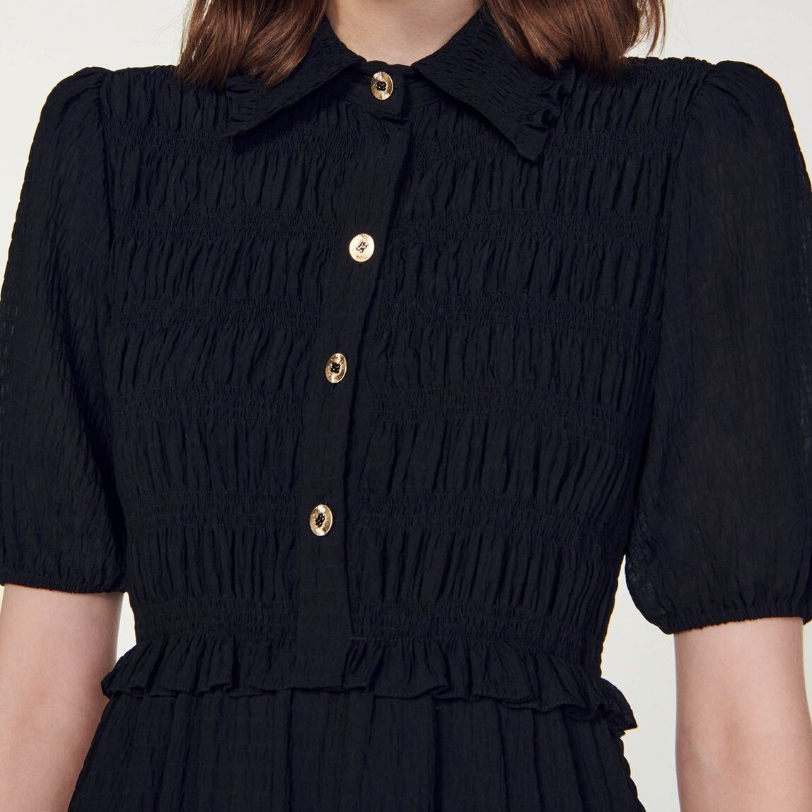 Short smocked dress Sandro second-hand photo 4