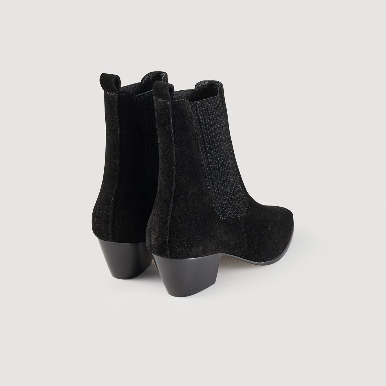 Boots en cuir à élastiques Sandro seconde main photo 4