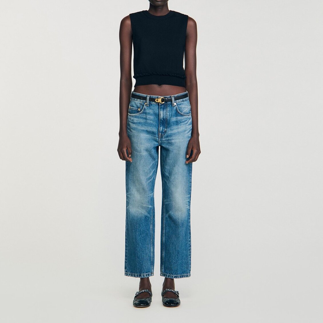 Photo produit Pull laine cachemire à volant numéro 1