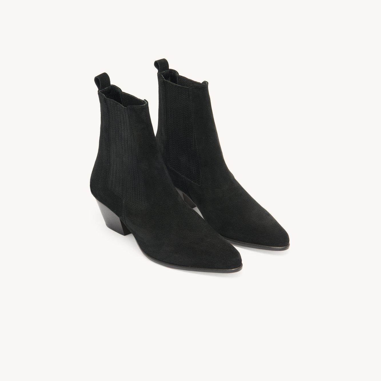 Boots en cuir à élastiques Sandro seconde main photo 2