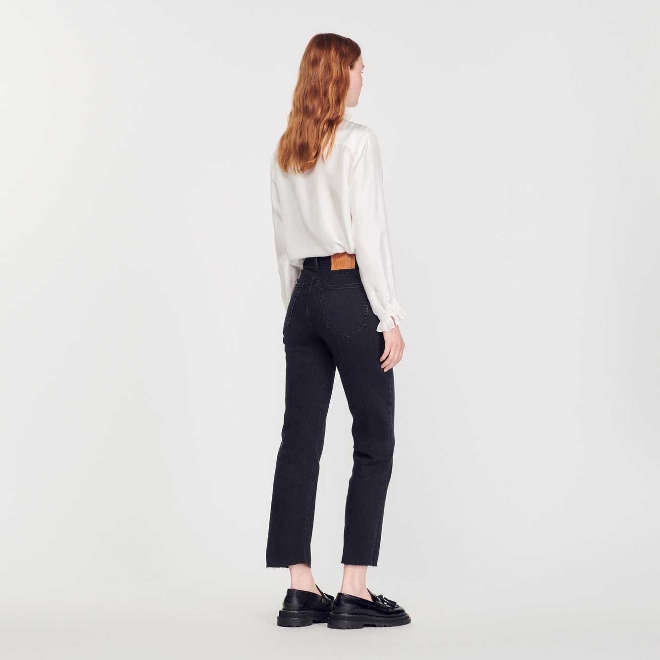 Straight-cut jeans with raw edges Sandro second-hand photo 6