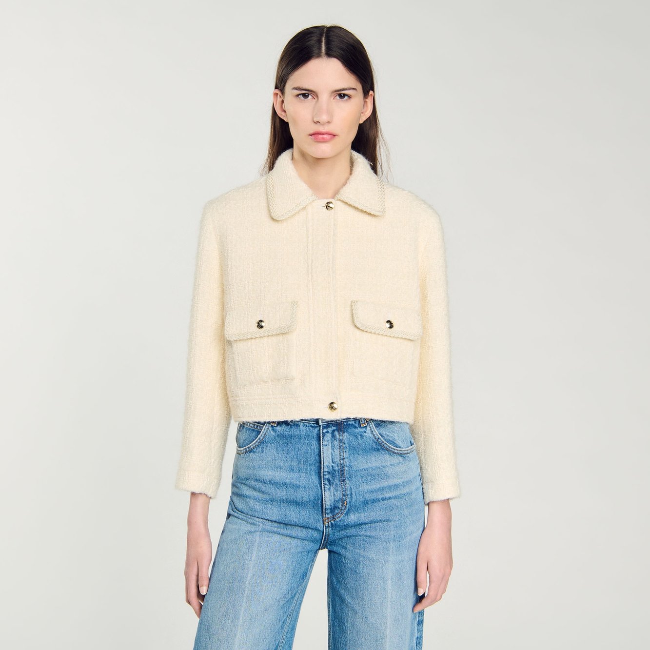 Cropped tweed Jacket Sandro second-hand photo 7