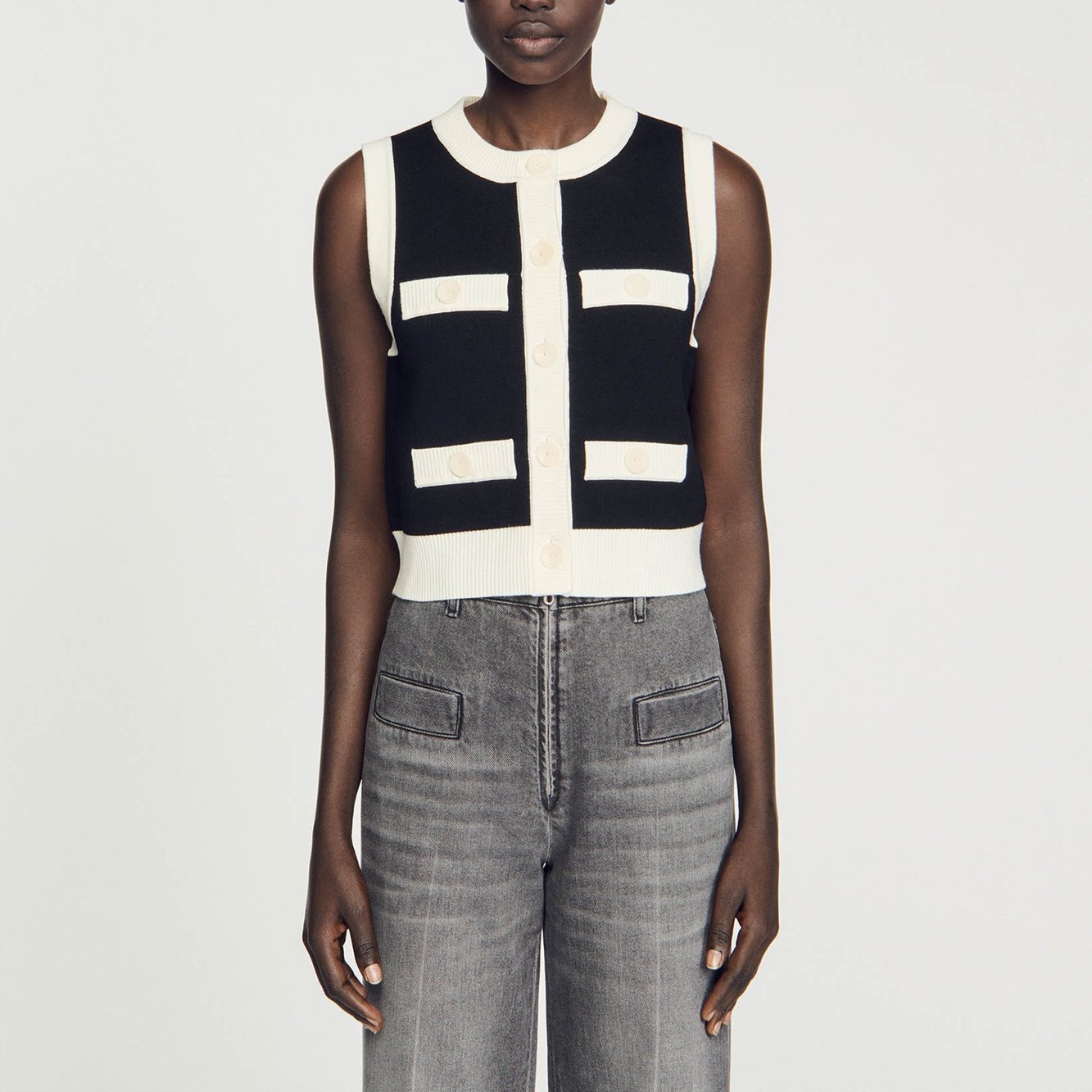 Gilet en Maille sans manches Sandro seconde main photo 7