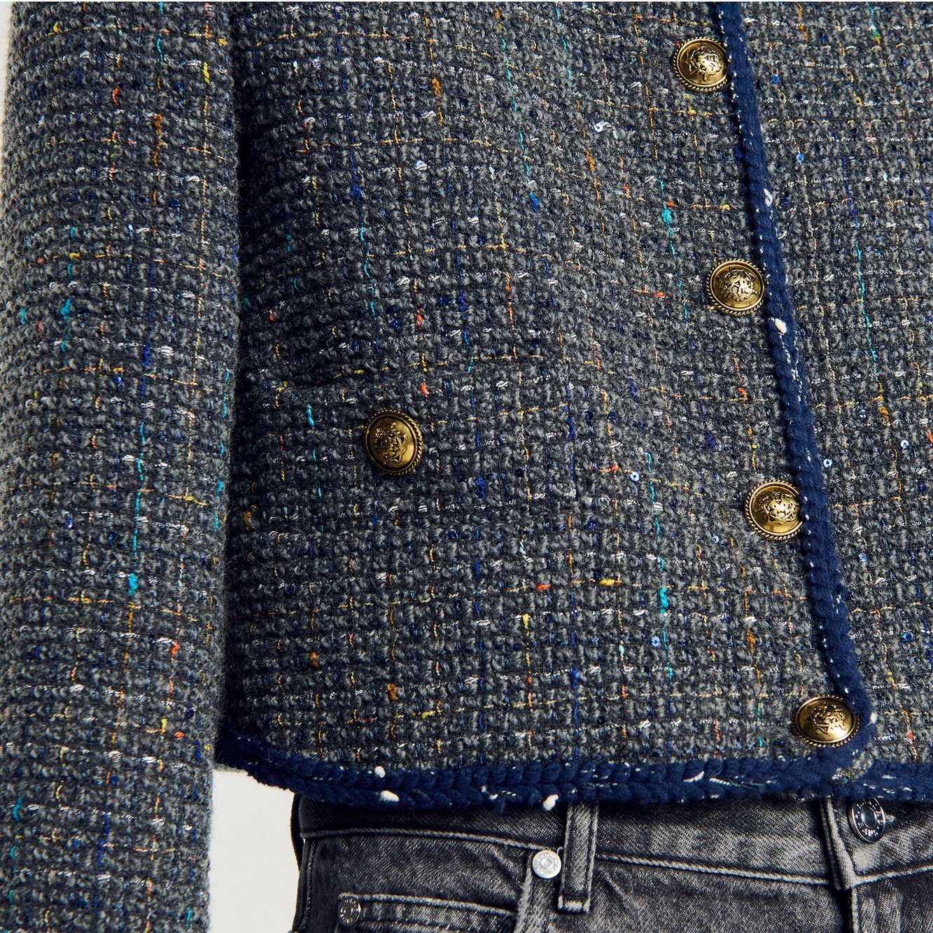 Veste courte en tweed Sandro seconde main photo 6
