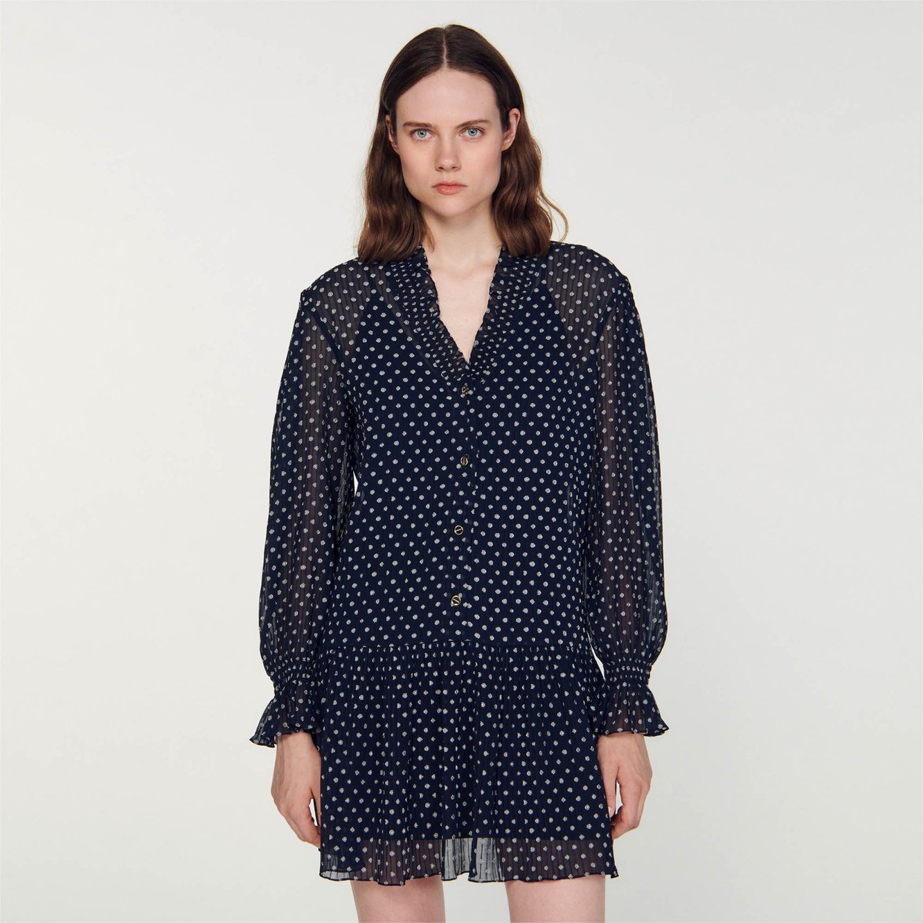 Short polka dot dress Sandro second-hand photo 5