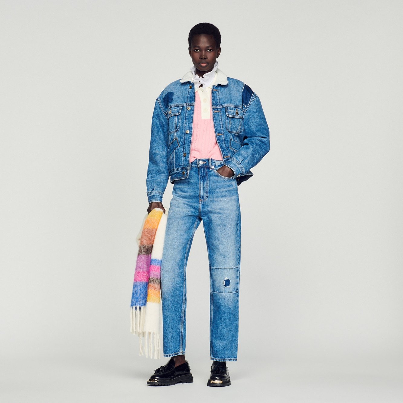 Veste en Jean doublée Sandro seconde main photo 2