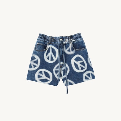 Short large en denim à motifs peace Sandro seconde main photo 1