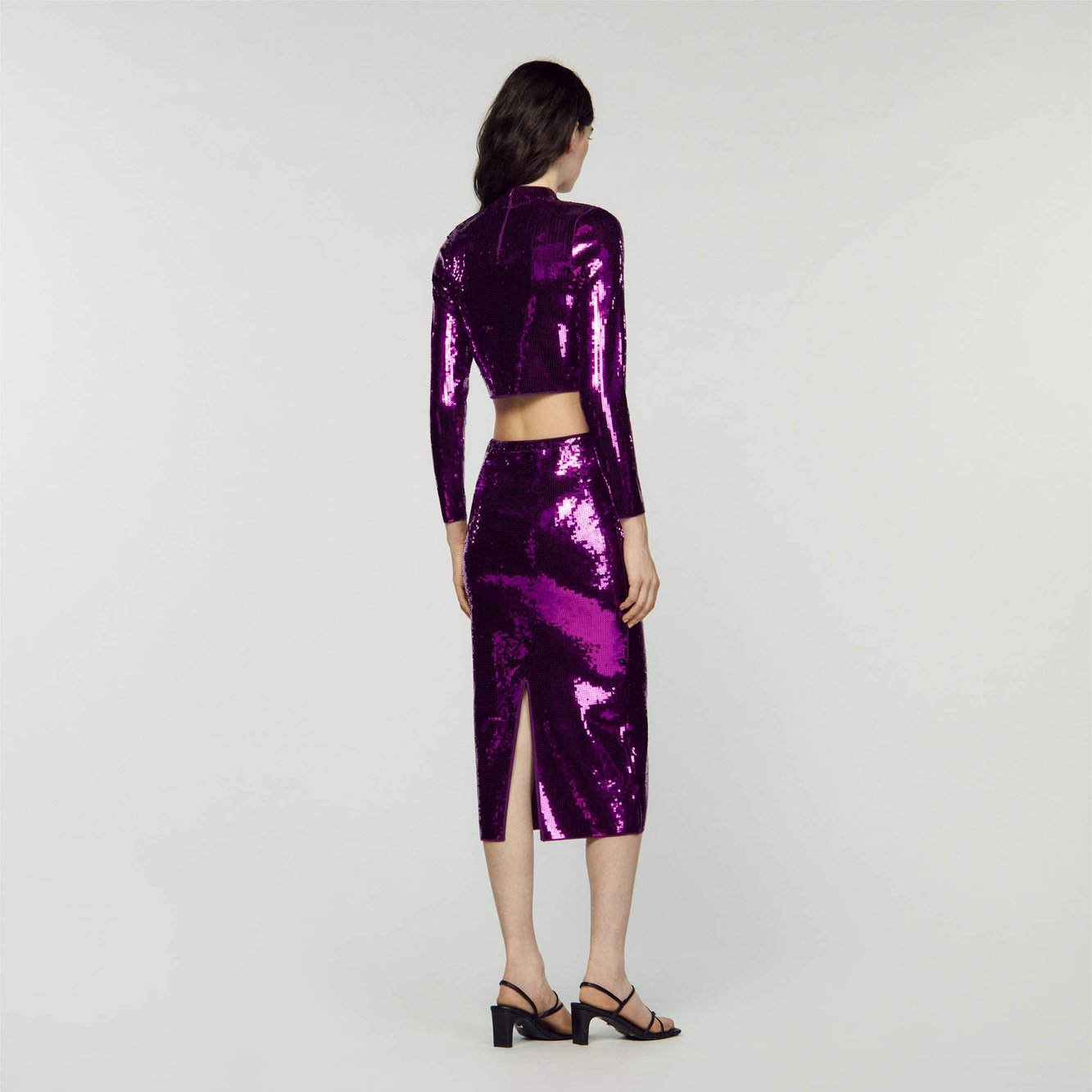 Cropped knit jumper with sequins Sandro second-hand photo 6