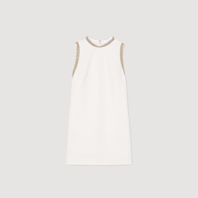 Robe courte avec galon strass Sandro seconde main photo 1