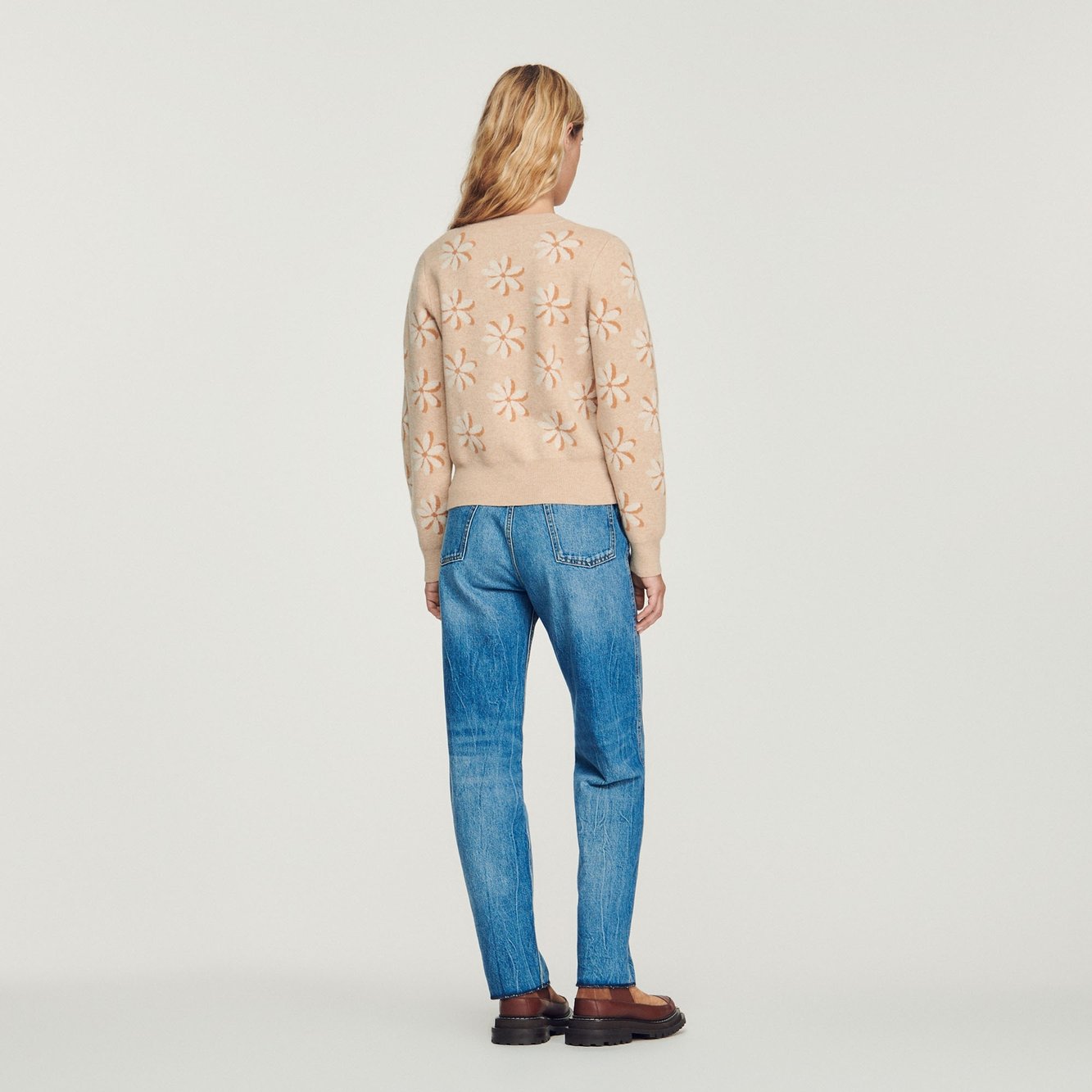 Floral jacquard knit Sweater Sandro second-hand photo 5