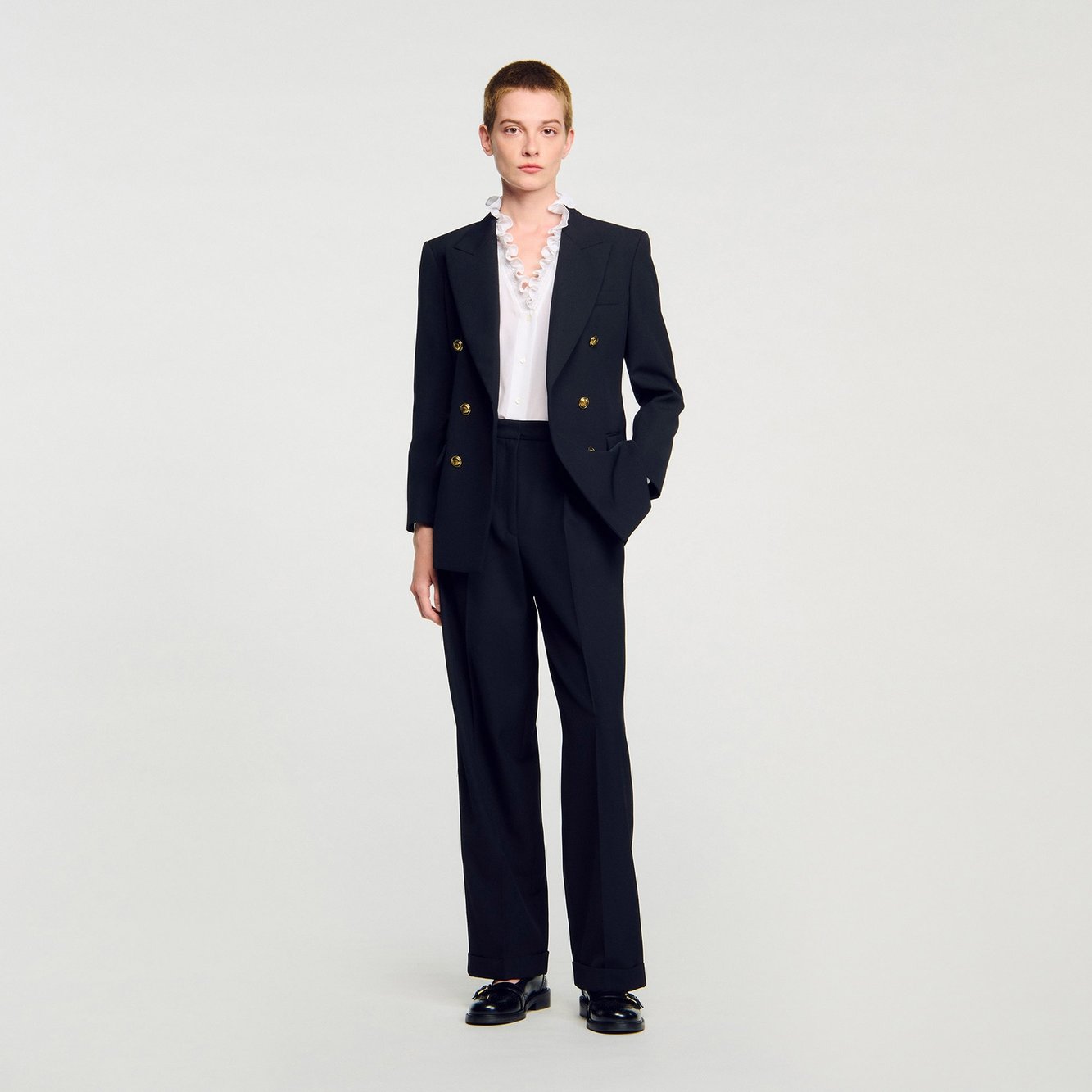 Gerade geschnittene Hose Sandro Second-Hand photo 3