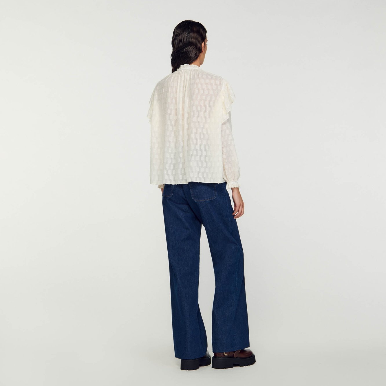Blouse à volants Sandro seconde main photo 3